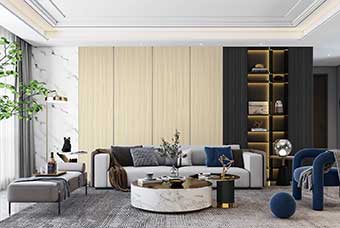 开封轻奢风格-客厅